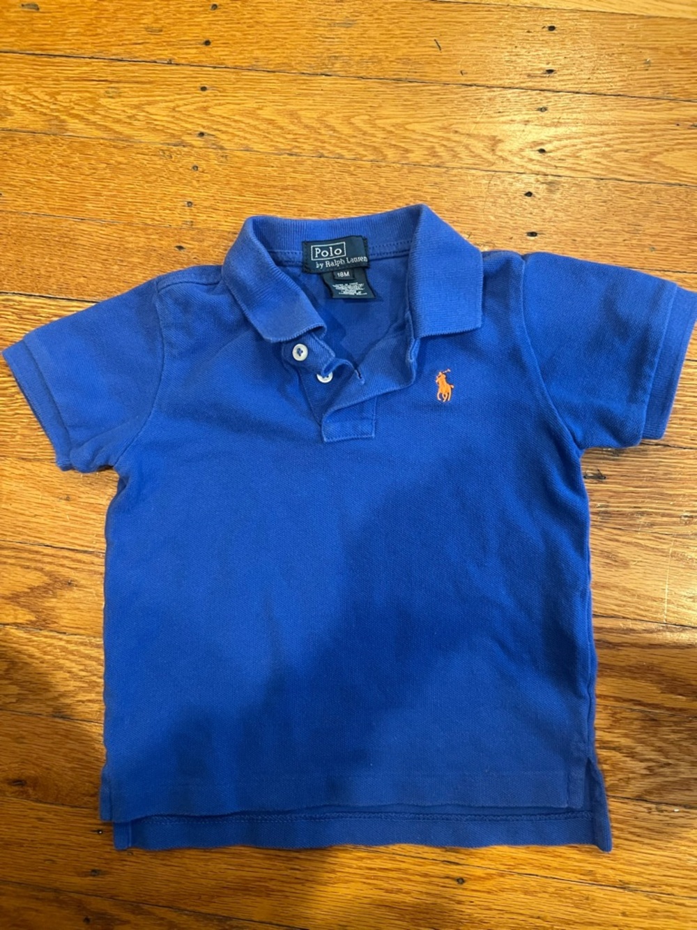 Polo by Ralph Lauren Royal Blue Boys' Polo Shirt with Orange Horse 18 months